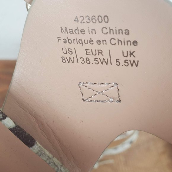 NWT Addition-Elle Sandals Faux Snake Skin Sling Back Size 8W - Picture 7 of 8